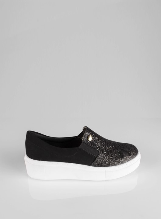 Tênis Slip On Relux Preto Ayons