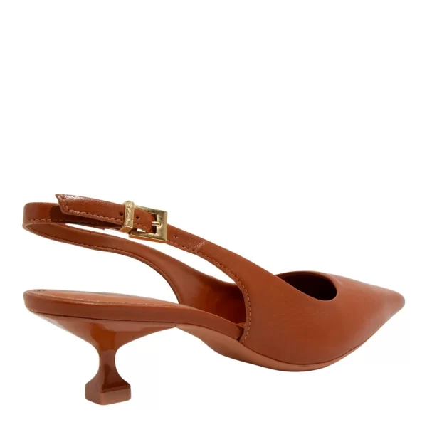 Scarpin Couro Pelica Soft Marrom Safari Bico Fino - Image 3