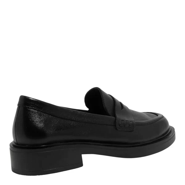 Mocassim Couro Preto Liso Salto Baixo - Image 3