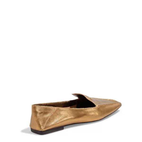 Mocassim Couro Metalizado Bronze Bico Quadrado - Image 3