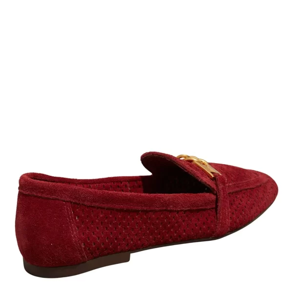 Mocassim Couro Camurça Vermelho New Ruby - Image 4