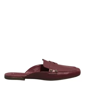 Mule Santa Lolla Couro Nobre Soft Vermelho Bordô