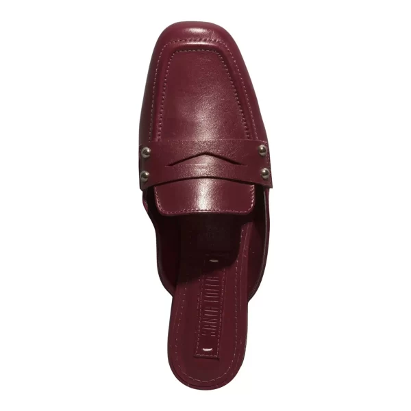 Mule Santa Lolla Couro Nobre Soft Vermelho Bordô - Image 3